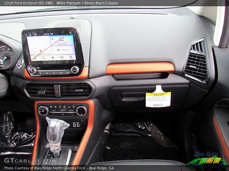 White Platinum / Ebony Black/Copper 2018 Ford EcoSport SES 4WD