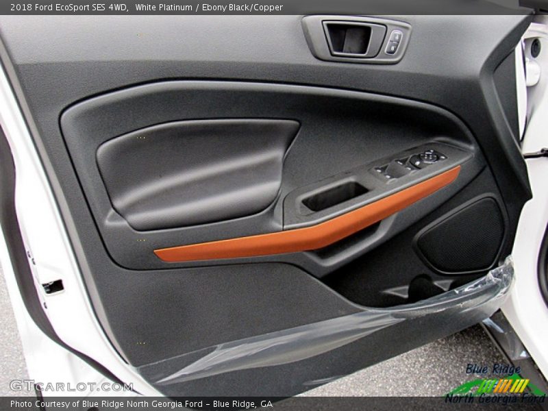 White Platinum / Ebony Black/Copper 2018 Ford EcoSport SES 4WD