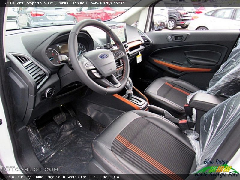 White Platinum / Ebony Black/Copper 2018 Ford EcoSport SES 4WD