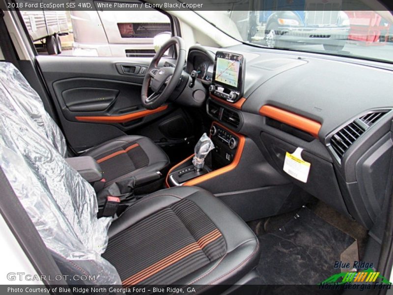 White Platinum / Ebony Black/Copper 2018 Ford EcoSport SES 4WD