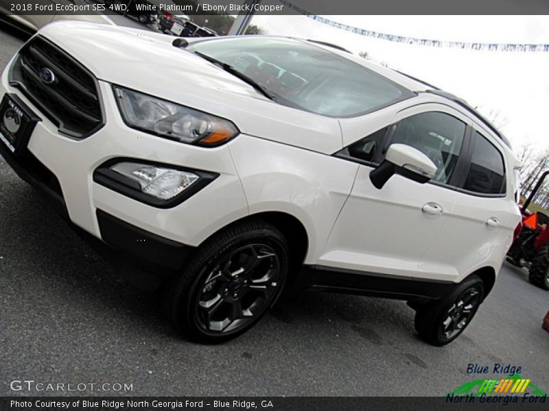 White Platinum / Ebony Black/Copper 2018 Ford EcoSport SES 4WD