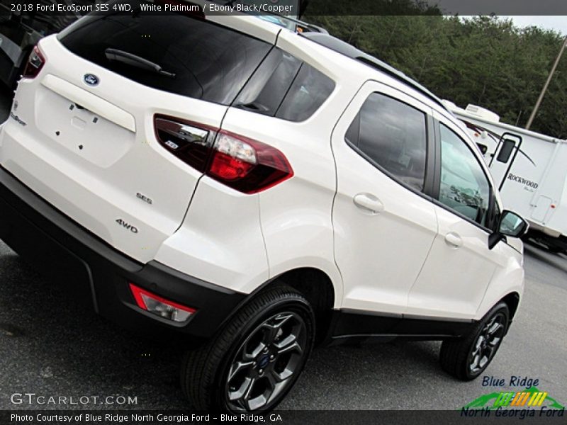 White Platinum / Ebony Black/Copper 2018 Ford EcoSport SES 4WD