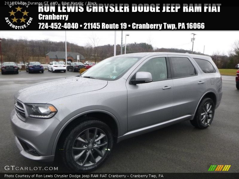 Billet Metallic / Black 2018 Dodge Durango GT AWD