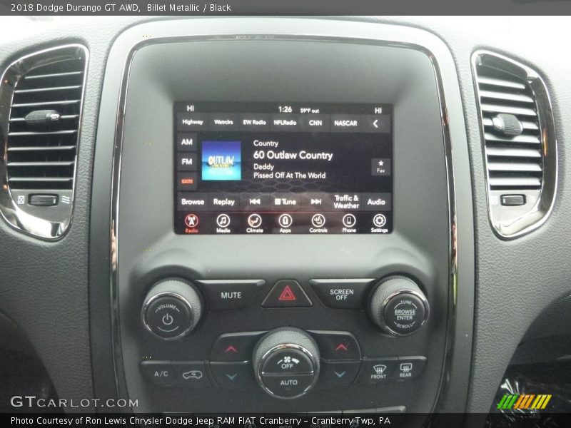Billet Metallic / Black 2018 Dodge Durango GT AWD