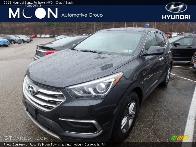 Gray / Black 2018 Hyundai Santa Fe Sport AWD