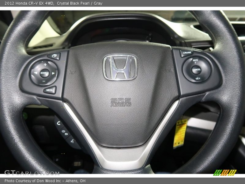 Crystal Black Pearl / Gray 2012 Honda CR-V EX 4WD