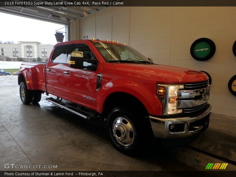 Race Red / Camel 2018 Ford F350 Super Duty Lariat Crew Cab 4x4