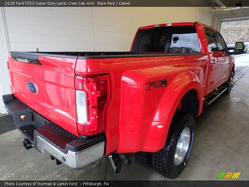 Race Red / Camel 2018 Ford F350 Super Duty Lariat Crew Cab 4x4
