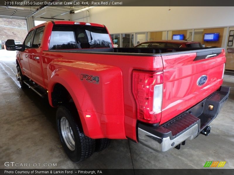 Race Red / Camel 2018 Ford F350 Super Duty Lariat Crew Cab 4x4
