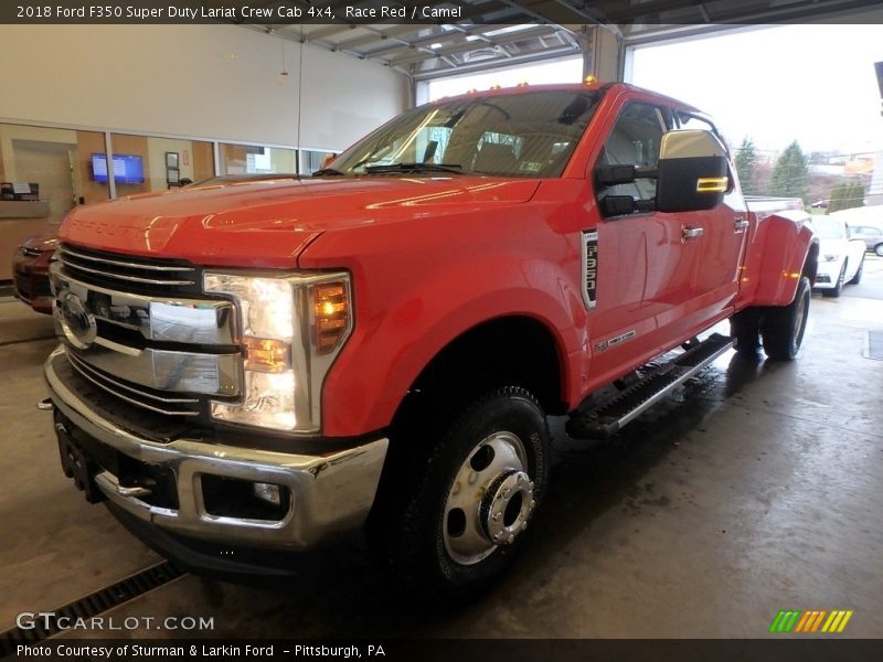 Race Red / Camel 2018 Ford F350 Super Duty Lariat Crew Cab 4x4