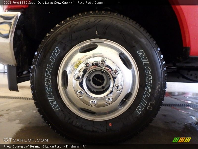 Race Red / Camel 2018 Ford F350 Super Duty Lariat Crew Cab 4x4