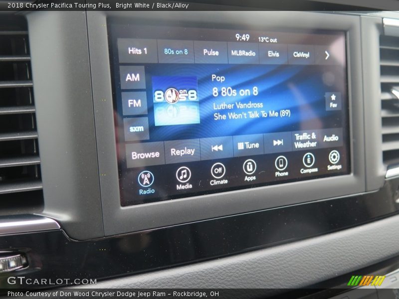 Bright White / Black/Alloy 2018 Chrysler Pacifica Touring Plus