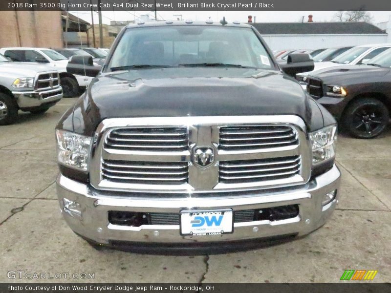 Brilliant Black Crystal Pearl / Black 2018 Ram 3500 Big Horn Crew Cab 4x4 Dual Rear Wheel