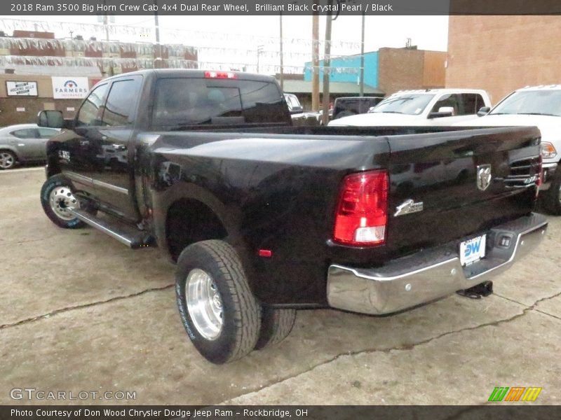 Brilliant Black Crystal Pearl / Black 2018 Ram 3500 Big Horn Crew Cab 4x4 Dual Rear Wheel