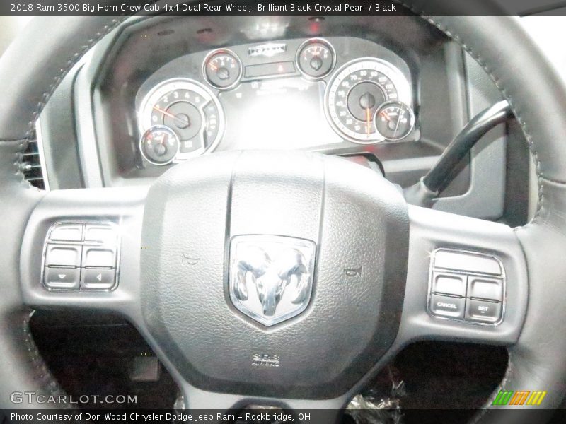 Brilliant Black Crystal Pearl / Black 2018 Ram 3500 Big Horn Crew Cab 4x4 Dual Rear Wheel