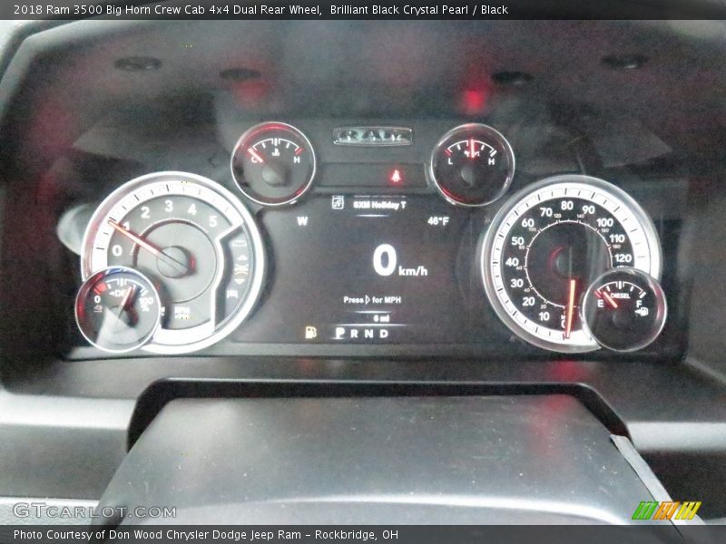 Brilliant Black Crystal Pearl / Black 2018 Ram 3500 Big Horn Crew Cab 4x4 Dual Rear Wheel