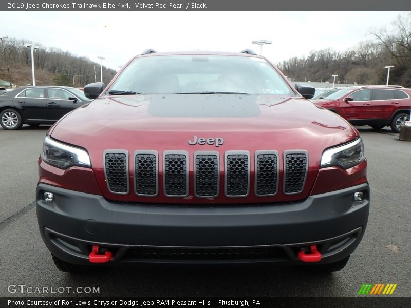 Velvet Red Pearl / Black 2019 Jeep Cherokee Trailhawk Elite 4x4