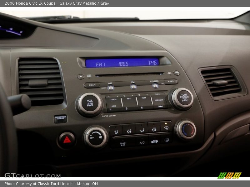 Galaxy Gray Metallic / Gray 2006 Honda Civic LX Coupe