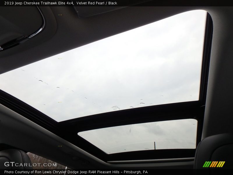 Sunroof of 2019 Cherokee Trailhawk Elite 4x4