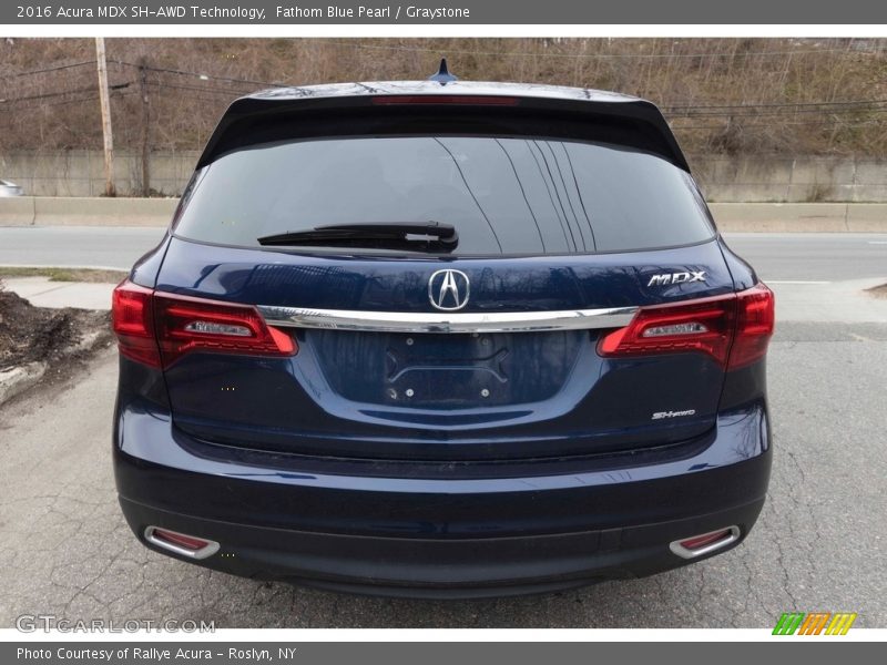 Fathom Blue Pearl / Graystone 2016 Acura MDX SH-AWD Technology