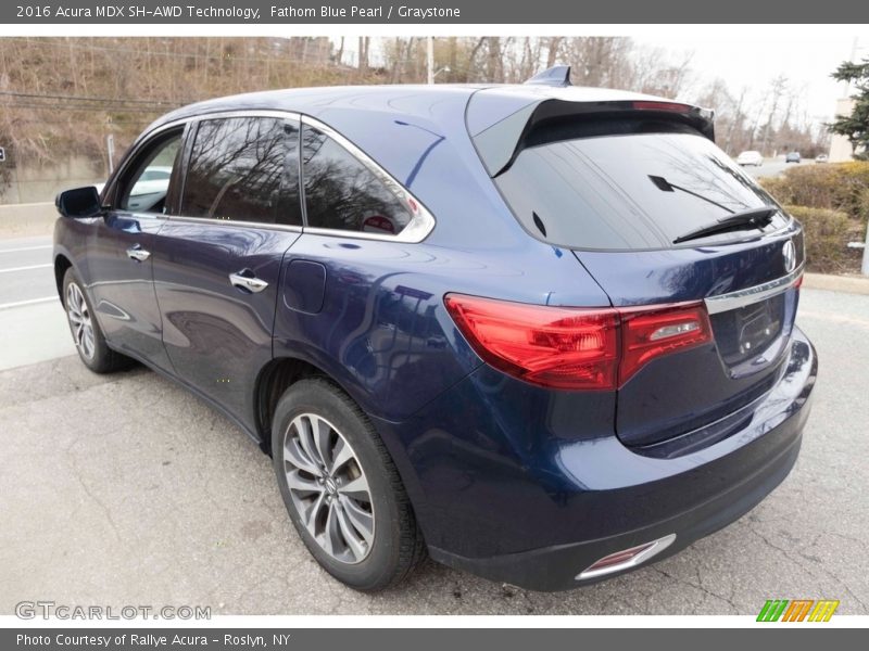 Fathom Blue Pearl / Graystone 2016 Acura MDX SH-AWD Technology