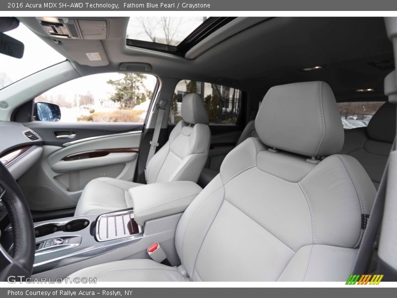 Fathom Blue Pearl / Graystone 2016 Acura MDX SH-AWD Technology