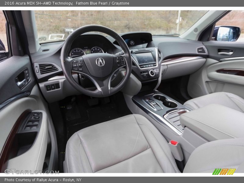 Fathom Blue Pearl / Graystone 2016 Acura MDX SH-AWD Technology