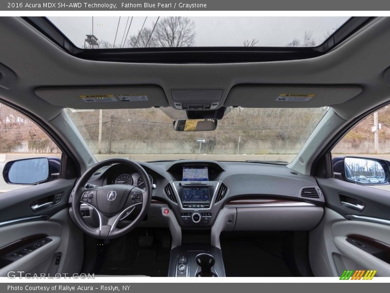 Fathom Blue Pearl / Graystone 2016 Acura MDX SH-AWD Technology