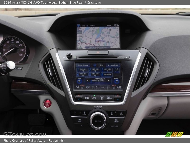 Fathom Blue Pearl / Graystone 2016 Acura MDX SH-AWD Technology