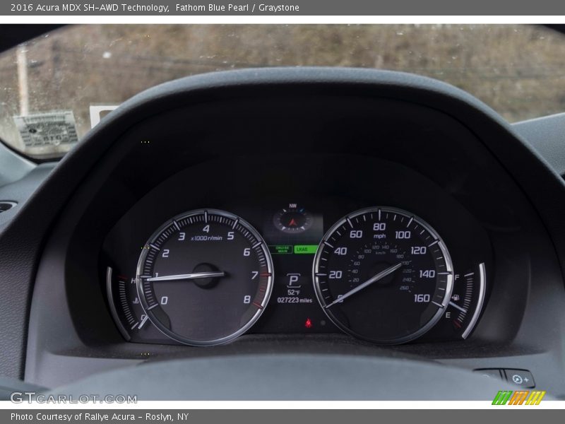 Fathom Blue Pearl / Graystone 2016 Acura MDX SH-AWD Technology