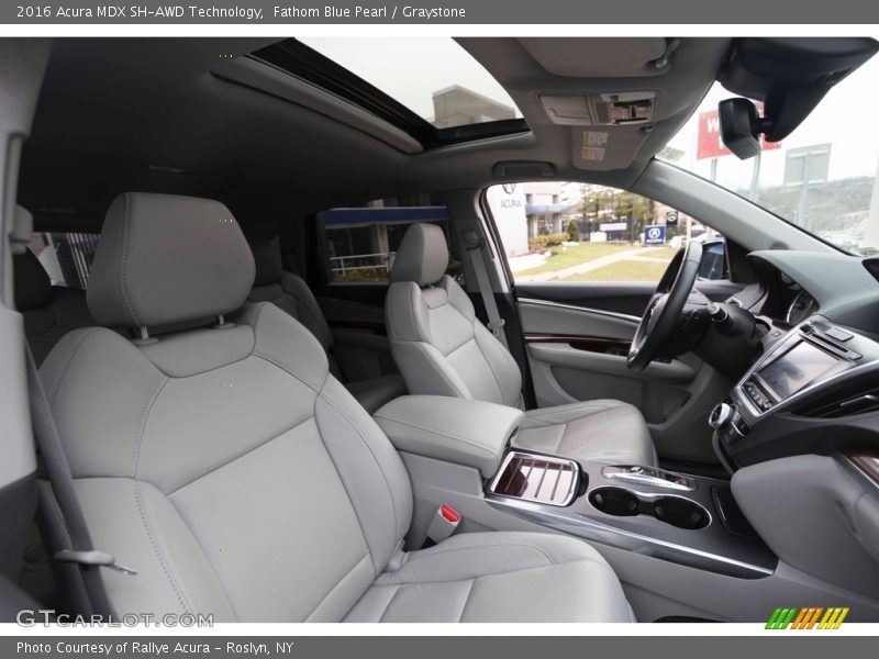 Fathom Blue Pearl / Graystone 2016 Acura MDX SH-AWD Technology
