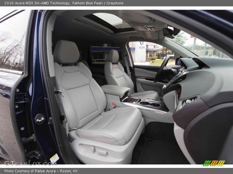 Fathom Blue Pearl / Graystone 2016 Acura MDX SH-AWD Technology