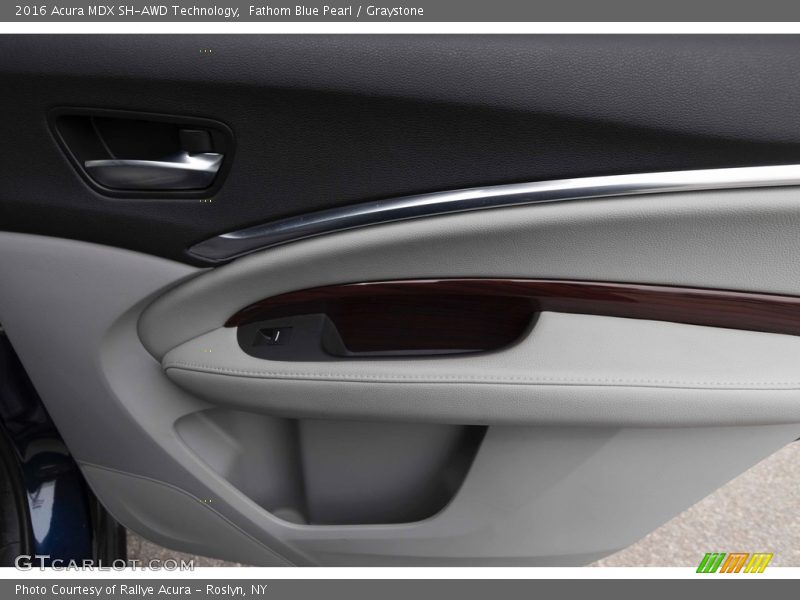 Fathom Blue Pearl / Graystone 2016 Acura MDX SH-AWD Technology