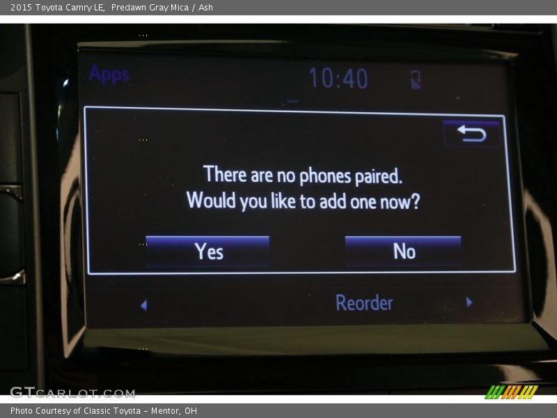 Predawn Gray Mica / Ash 2015 Toyota Camry LE