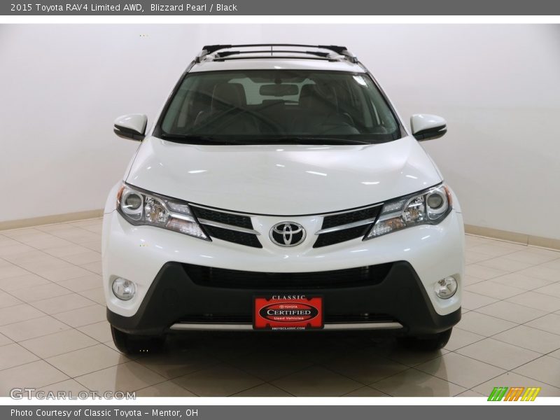 Blizzard Pearl / Black 2015 Toyota RAV4 Limited AWD