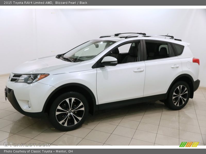 Blizzard Pearl / Black 2015 Toyota RAV4 Limited AWD