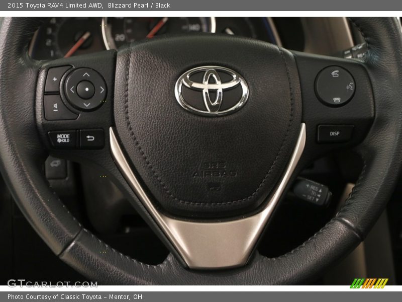 Blizzard Pearl / Black 2015 Toyota RAV4 Limited AWD