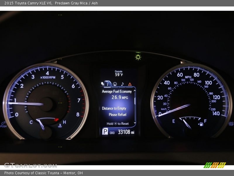 Predawn Gray Mica / Ash 2015 Toyota Camry XLE V6