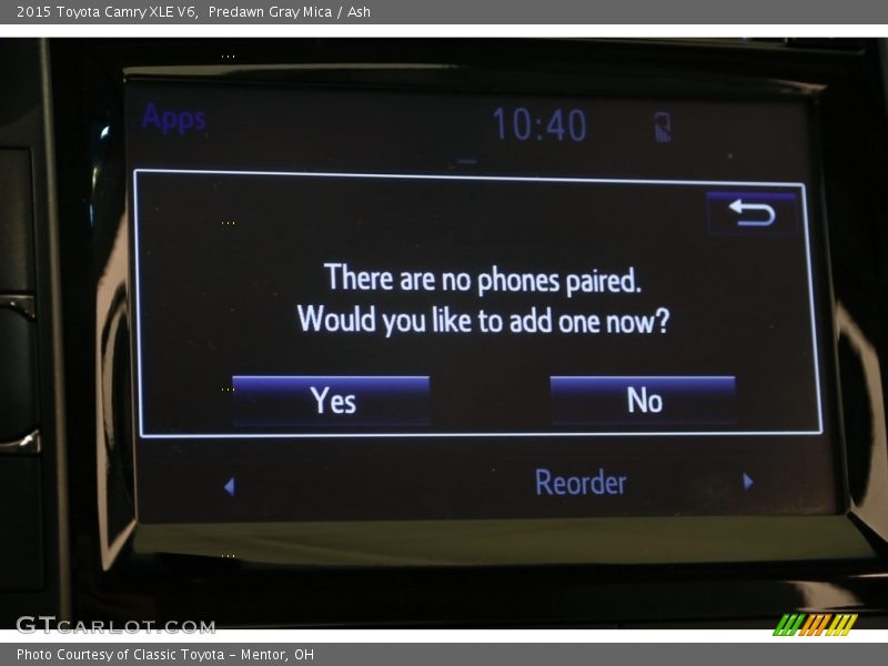 Predawn Gray Mica / Ash 2015 Toyota Camry XLE V6