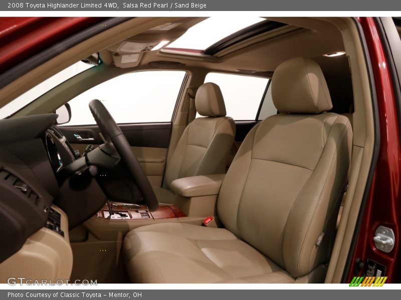 Salsa Red Pearl / Sand Beige 2008 Toyota Highlander Limited 4WD
