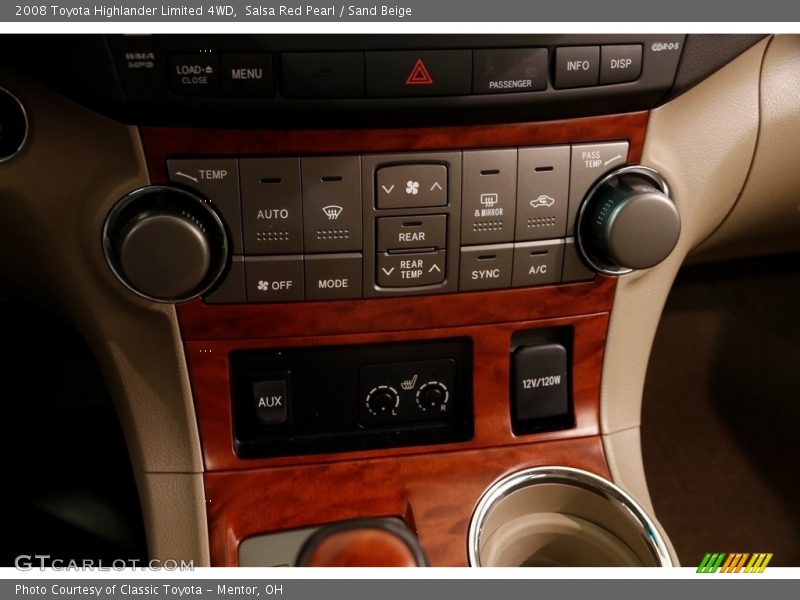 Salsa Red Pearl / Sand Beige 2008 Toyota Highlander Limited 4WD