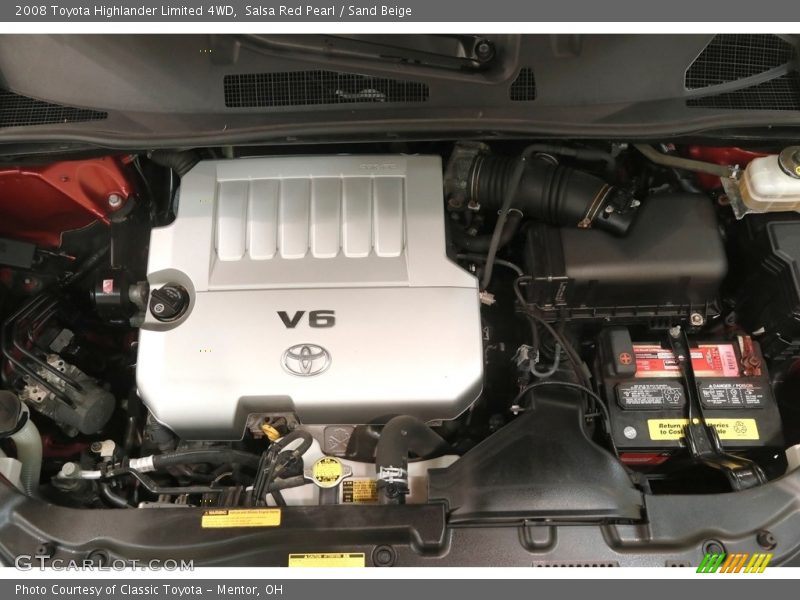 Salsa Red Pearl / Sand Beige 2008 Toyota Highlander Limited 4WD