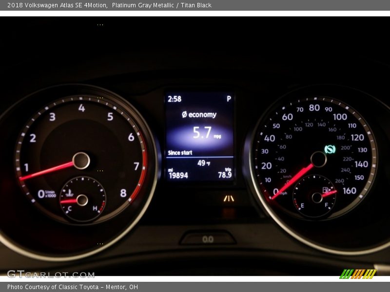  2018 Atlas SE 4Motion SE 4Motion Gauges