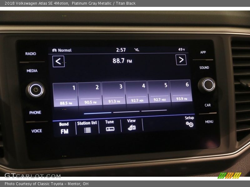 Controls of 2018 Atlas SE 4Motion