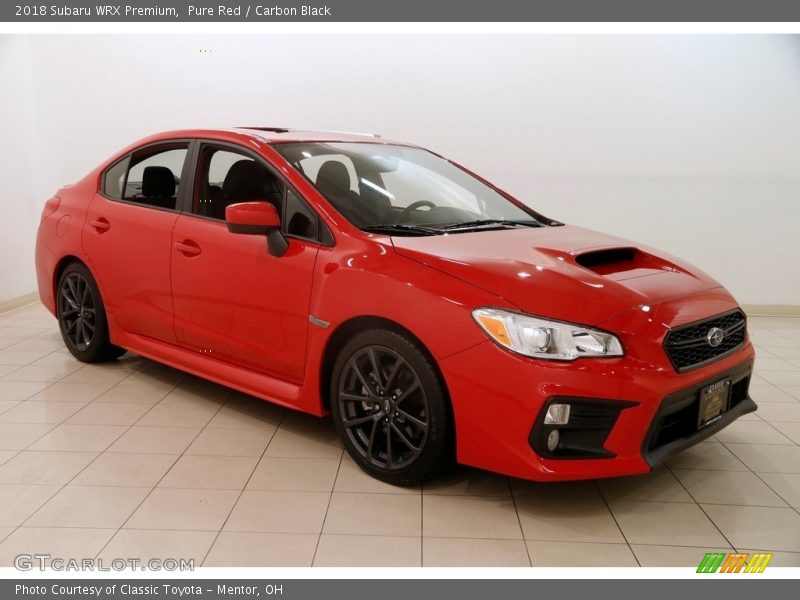 Pure Red / Carbon Black 2018 Subaru WRX Premium