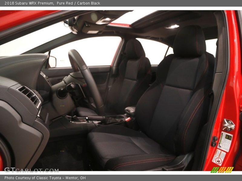 Pure Red / Carbon Black 2018 Subaru WRX Premium