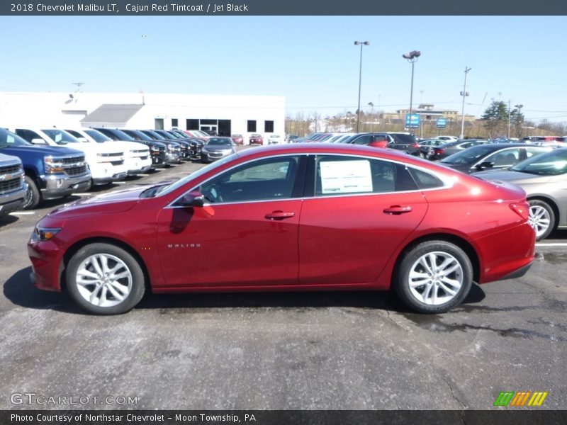 Cajun Red Tintcoat / Jet Black 2018 Chevrolet Malibu LT