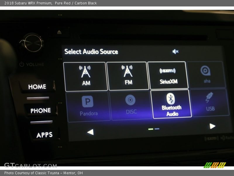 Pure Red / Carbon Black 2018 Subaru WRX Premium