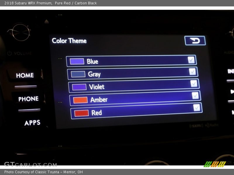 Pure Red / Carbon Black 2018 Subaru WRX Premium