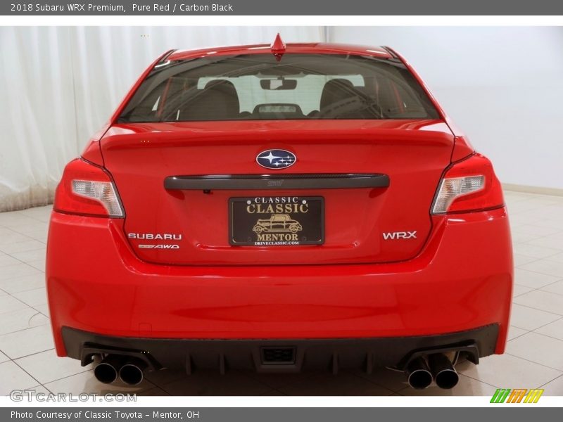 Pure Red / Carbon Black 2018 Subaru WRX Premium